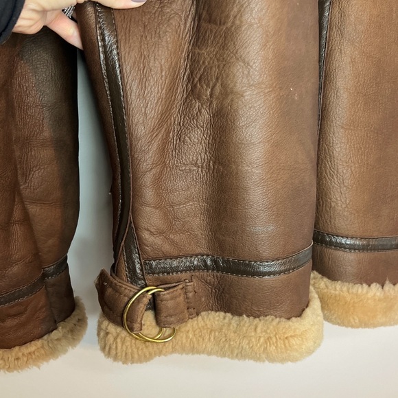 Vintage Sawyer of Napa Leather & Wool Coat (Size 42) - Picture 10 of 16